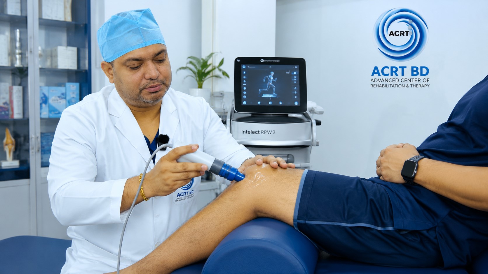 Medical therapy session in clinic setting