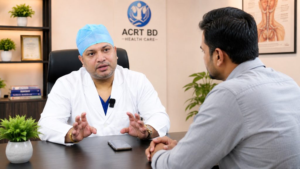 Doctor Explaining Care in Clinic